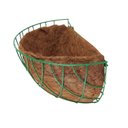 Ver imagem 1 de Vaso de Parede Meia Lua de Ferro Verde 25cm com Fibra de Coco - Xcm25