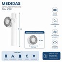 Ver imagem 6 de Ventilador Portatil Recarregavel USB Spray Agua Nebulizador Branco 2 Velocidades Compacto Viagem Cam