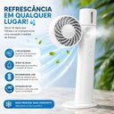 Ver imagem 2 de Ventilador Portatil Recarregavel USB Spray Agua Nebulizador Branco 2 Velocidades Compacto Viagem Cam