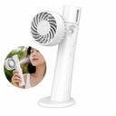 Ver imagem 7 de Ventilador Portatil Recarregavel USB Spray Agua Nebulizador Branco 2 Velocidades Compacto Viagem Cam