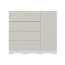 Ver imagem 7 de Cômoda Infantil 95cm 1 Porta e 4 Gavetas Realeza Multimóveis Mp4454 Branco/off White
