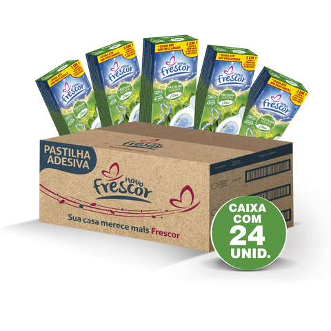 Kit 24 Caixas Pastilha Adesiva Citrus Verde Detergente para Vaso Sanitário 10g com 3 Unidades Novo F