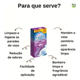 Kit 24 Caixas Pastilha Adesiva Citrus Verde Detergente para Vaso Sanitário 10g com 3 Unidades Novo F - 5