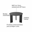Ver imagem 4 de Conjunto Sala de Estar Mesa Lateral e Centro Orgânica Chanfrada Nero