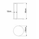 Ver mais imagens de Conjunto Sala de Estar Mesa Lateral e Centro Orgânica Chanfrada Nero