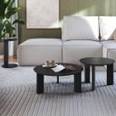 Ver imagem 2 de Conjunto Sala de Estar Mesa Lateral e Centro Orgânica Chanfrada Nero