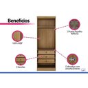 Ver imagem 4 de Guarda Roupa Modulado 2PTS Vd 3GV Rizon N. Horizonte Neve