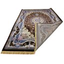 Ver imagem 4 de Tapete Persa Royal Marrom com Azul 300x400cm Fio Acetinado - Ideal para Quarto e Sala