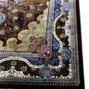 Ver imagem 6 de Tapete Persa Royal Marrom com Azul 300x400cm Fio Acetinado - Ideal para Quarto e Sala