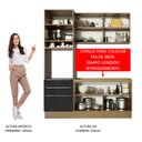 Ver imagem 6 de Armário de Cozinha Compacta 180cm Rustic/Preto Lux Madesa 01