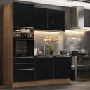 Ver imagem 1 de Armário de Cozinha Compacta 180cm Rustic/Preto Lux Madesa 01