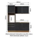 Ver imagem 4 de Armário de Cozinha Compacta 180cm Rustic/Preto Lux Madesa 01
