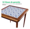 Ver imagem 5 de Mesa de Jantar Quadrada 80x80cm Tampo Naval 40mm 4 Lugares Cozinha - Azulejo Português - Natural