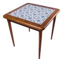 Ver imagem 1 de Mesa de Jantar Quadrada 80x80cm Tampo Naval 40mm 4 Lugares Cozinha - Azulejo Português - Natural