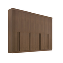 Ver imagem 1 de Guarda Roupa Casal Dyamond Ripado 8 Portas em Mdf Castanho