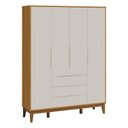 Ver imagem 1 de Guarda Roupa Infantil Classic Elfe Areia Acetinado Savana Amadeirado - Reller