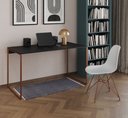 Ver imagem 1 de Escrivaninha Industrial Grécia 120x53 Ferro Cobre Tampo Preto