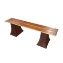 Ver imagem 4 de Banco Rústico para Jardim Sitio Casa de Praia Estilo Eiffel Madeira Maciça Envernizada 3 Lugares BGP