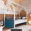 Ver mais imagens de Cama Infantil Montessoriana Casinha Infix C06 Branco/azul - Mpozenato