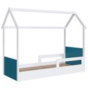 Ver imagem 3 de Cama Infantil Montessoriana Casinha Infix C06 Branco/azul - Mpozenato
