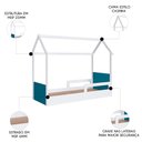Ver imagem 4 de Cama Infantil Montessoriana Casinha Infix C06 Branco/azul - Mpozenato