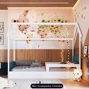 Ver imagem 1 de Cama Infantil Montessoriana Casinha Infix C06 Branco/azul - Mpozenato