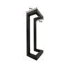 Puxador Porta Inox Deslocado Livrando a Fechadura Preto 30cm - 7