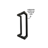 Puxador Porta Inox Deslocado Livrando a Fechadura Preto 30cm - 11