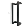 Puxador Porta Inox Deslocado Livrando a Fechadura Preto 30cm - 6