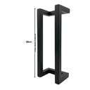 Ver imagem 6 de Puxador Porta Inox Deslocado Livrando a Fechadura Preto 30cm