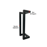 Puxador Porta Inox Deslocado Livrando a Fechadura Preto 30cm - 4