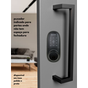 Ver imagem 1 de Puxador Porta Inox Deslocado Livrando a Fechadura Preto 30cm