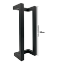 Ver imagem 5 de Puxador Porta Inox Deslocado Livrando a Fechadura Preto 30cm