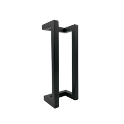 Puxador Porta Inox Deslocado Livrando a Fechadura Preto 30cm - 3