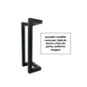 Puxador Porta Inox Deslocado Livrando a Fechadura Preto 30cm - 10