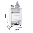 Ver imagem 3 de Mesa de Cabeceira Mdp Quarto Escritório Mesinha Decoração