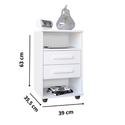 Mesa de Cabeceira Mdf Quarto Escritório Mesinha Decoração - 3