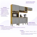 Ver imagem 4 de Cozinha Completa Athenas 10 Portas e Nichos e 1 Porta com Vidro Reflecta Mobilihouse