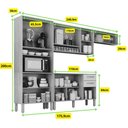 Ver imagem 3 de Cozinha Completa Athenas 10 Portas e Nichos e 1 Porta com Vidro Reflecta Mobilihouse