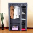 Ver imagem 3 de Armario Portatil Cabideiro Organizador Multiuso Closet Quarto Casa Praia Guarda Roupa Cinza