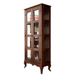 Cristaleira 2 Portas Vidro Lateral Madeira Maciça Imbuia D113vl Shop Jm - 2