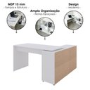 Ver imagem 5 de Mesa Escrivaninha em L 140x130 cm e Balcao 60 cm Branco Artany