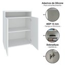 Ver imagem 6 de Mesa Escrivaninha em L 140x130 cm e Balcao 60 cm Branco Artany