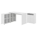 Ver imagem 1 de Mesa Escrivaninha em L 140x130 cm e Balcao 60 cm Branco Artany