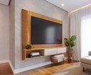 Ver imagem 3 de Painel para TV até 65 Polegadas Egeu 2 Portas Ripado com LED - Freijó/Off White Matte