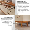 Ver imagem 7 de Conjunto Infantil/Juvenil Guarda-Roupa e Cômoda Lizz em MDF Off White e Cedro