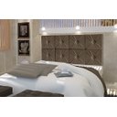 Ver imagem 1 de Painel Cama Box Suspenso Tokyo com Botão Casal 140 Cor Marrom - Jm Casa Dos Móveis