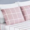 Ver imagem 3 de Jogo de Cama Lençol 200 Fios Austin Queen 03 Peças - Rosa Bia Enxovais