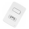 Cj 1 Interruptor Paralelo+tomada 10a Placa 4x2 Br Compose Weg 250v - Branco - 2