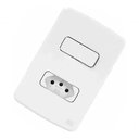 Ver imagem 2 de Cj 1 Interruptor Paralelo+tomada 10a Placa 4x2 Br Compose Weg 250v - Branco